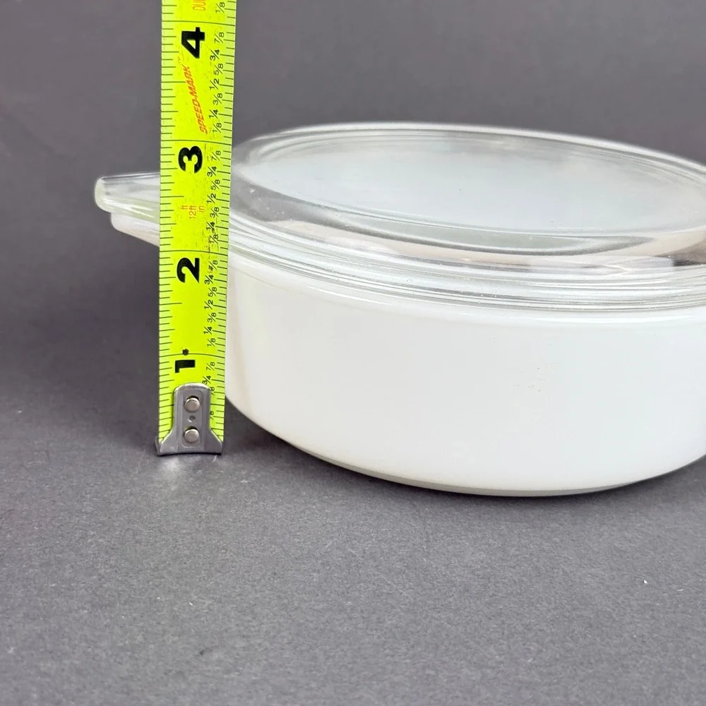 Pyrex Casserole Dish 471 White Milk Glass 1 Pint with Lid 470-C